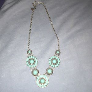 Silver and turquoise chunky necklace